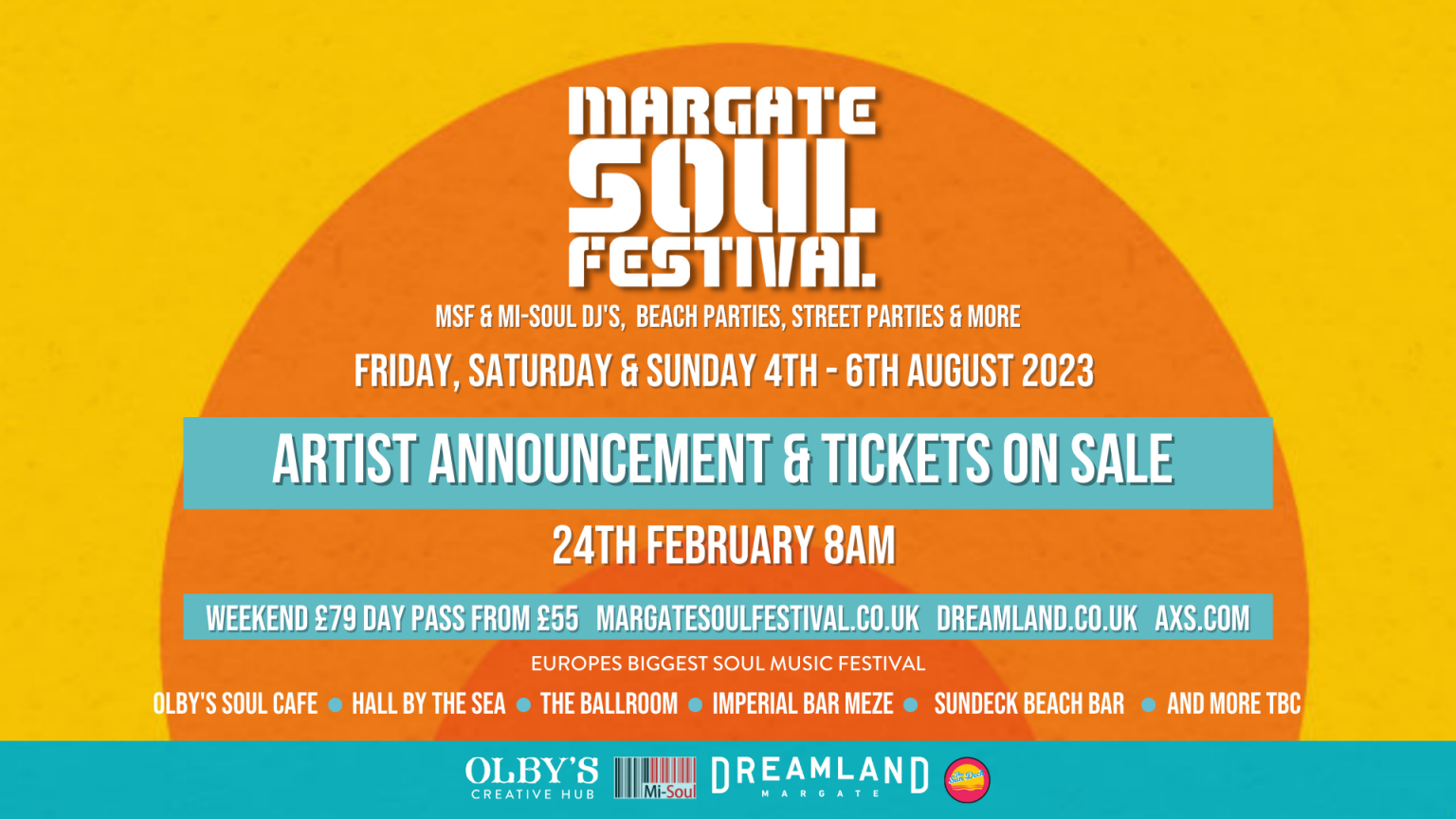 Margate Soul Festival 2023. Tickets, lineup, bands for Margate Soul Festival  2023 | Wegow Spain