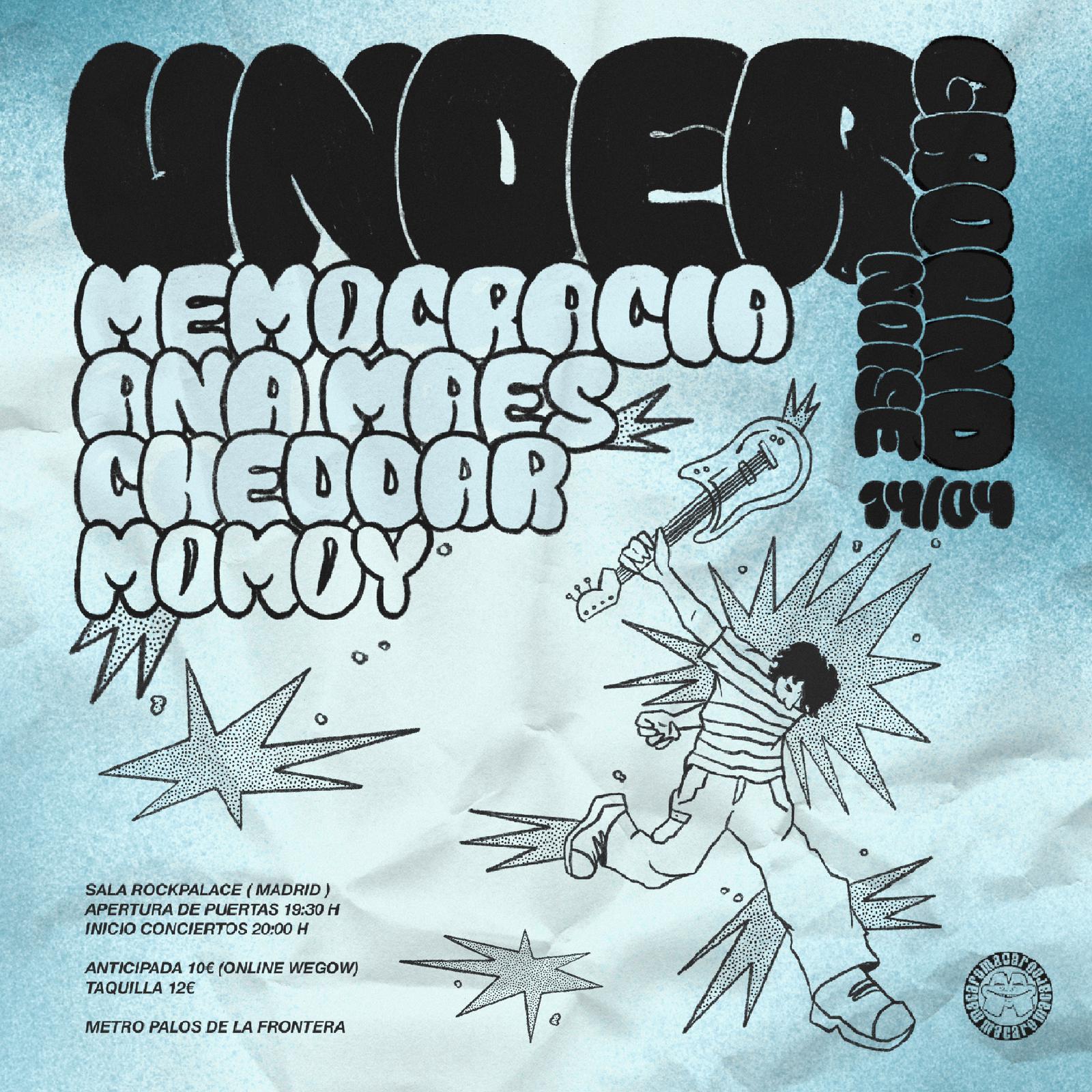 Promofoto von MEMOCRACIA + CHEDDAR + ANA MAES +  MOMOY en Madrid.