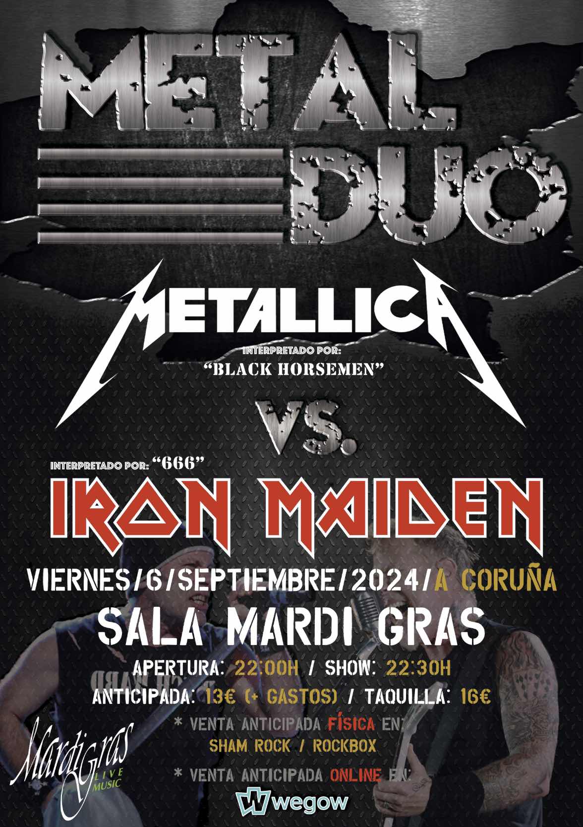 Fotografía promocional de METAL DUO - Metallica Vs. Iron Maiden (A Coruña)