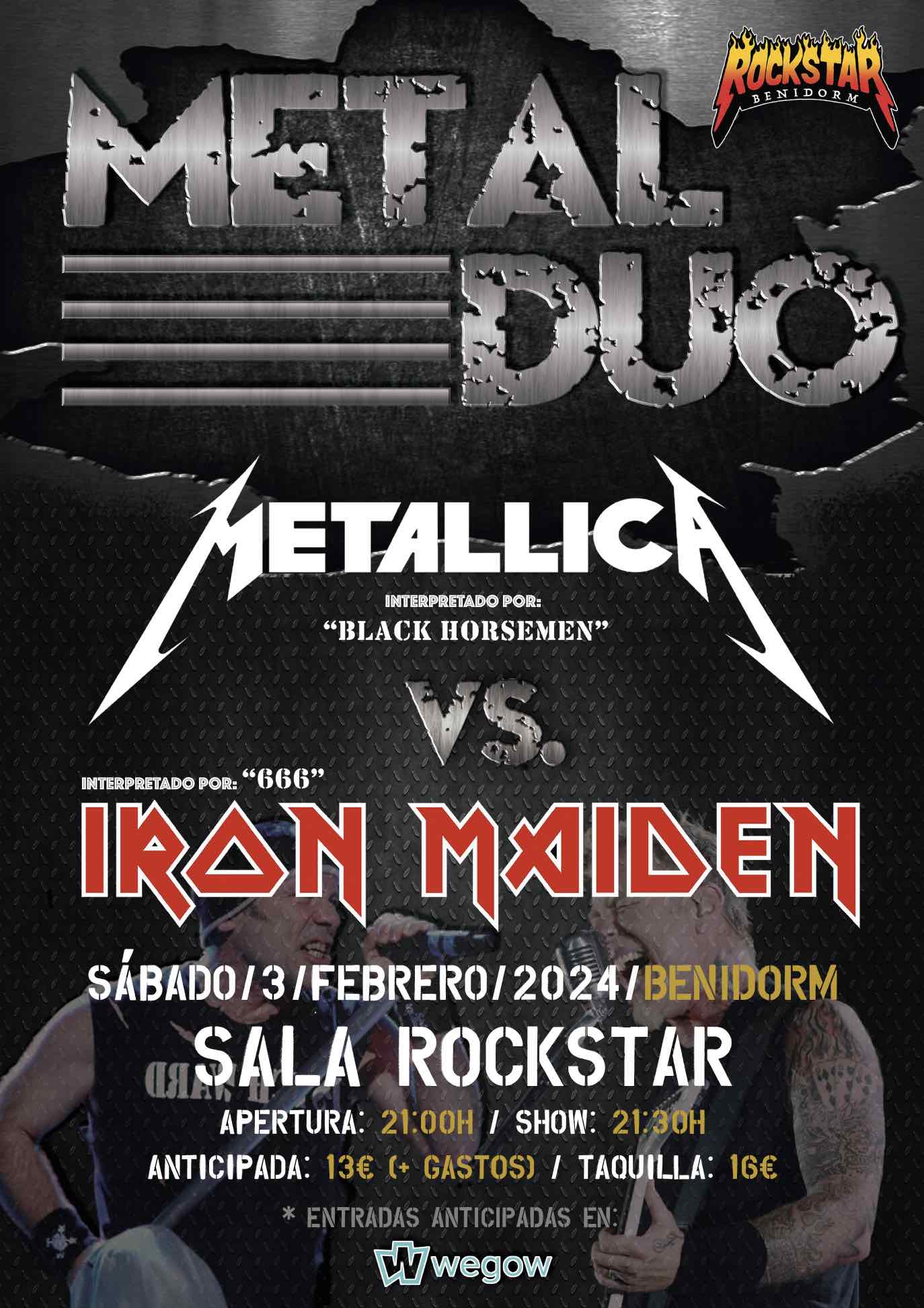 Fotografía promocional de METAL DUO - Metallica Vs. Iron Maiden (Benidorm)