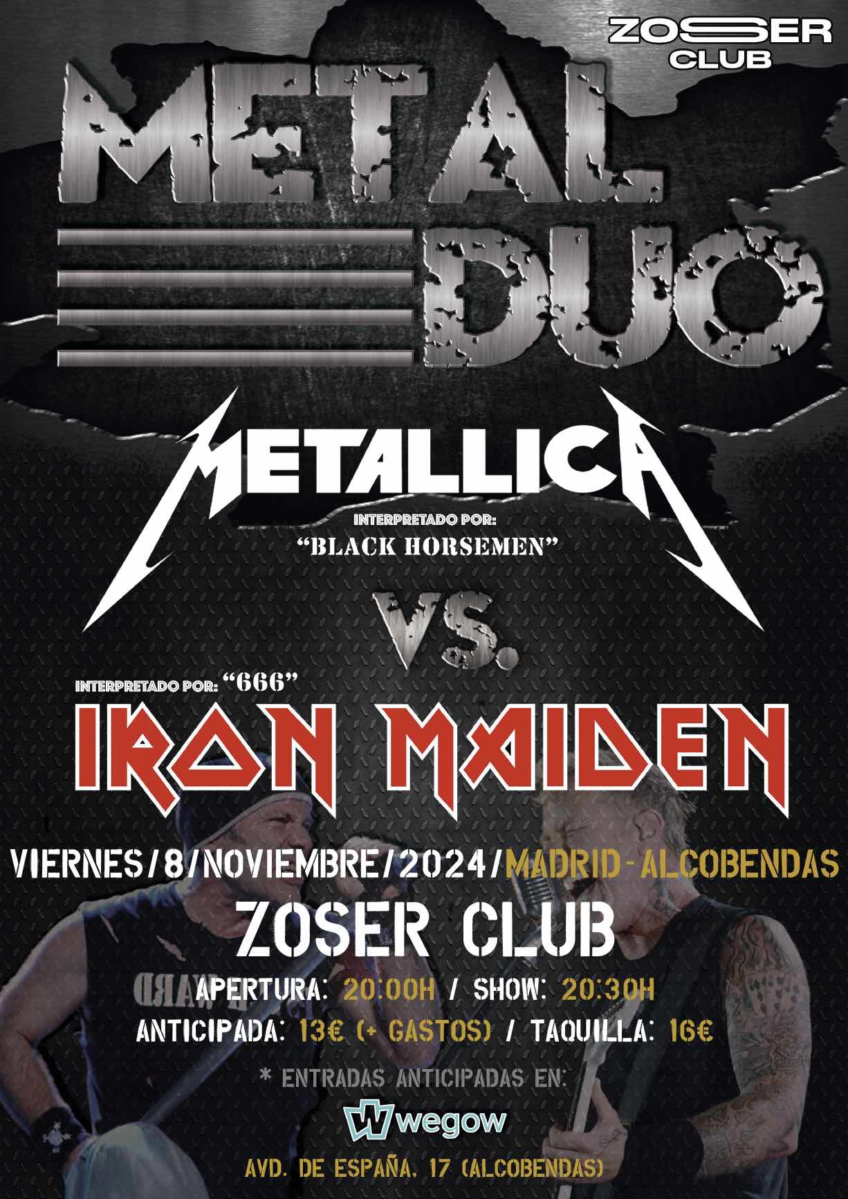 Fotografía promocional de METAL DUO - Metallica Vs. Iron Maiden (Madrid - Alcobendas)