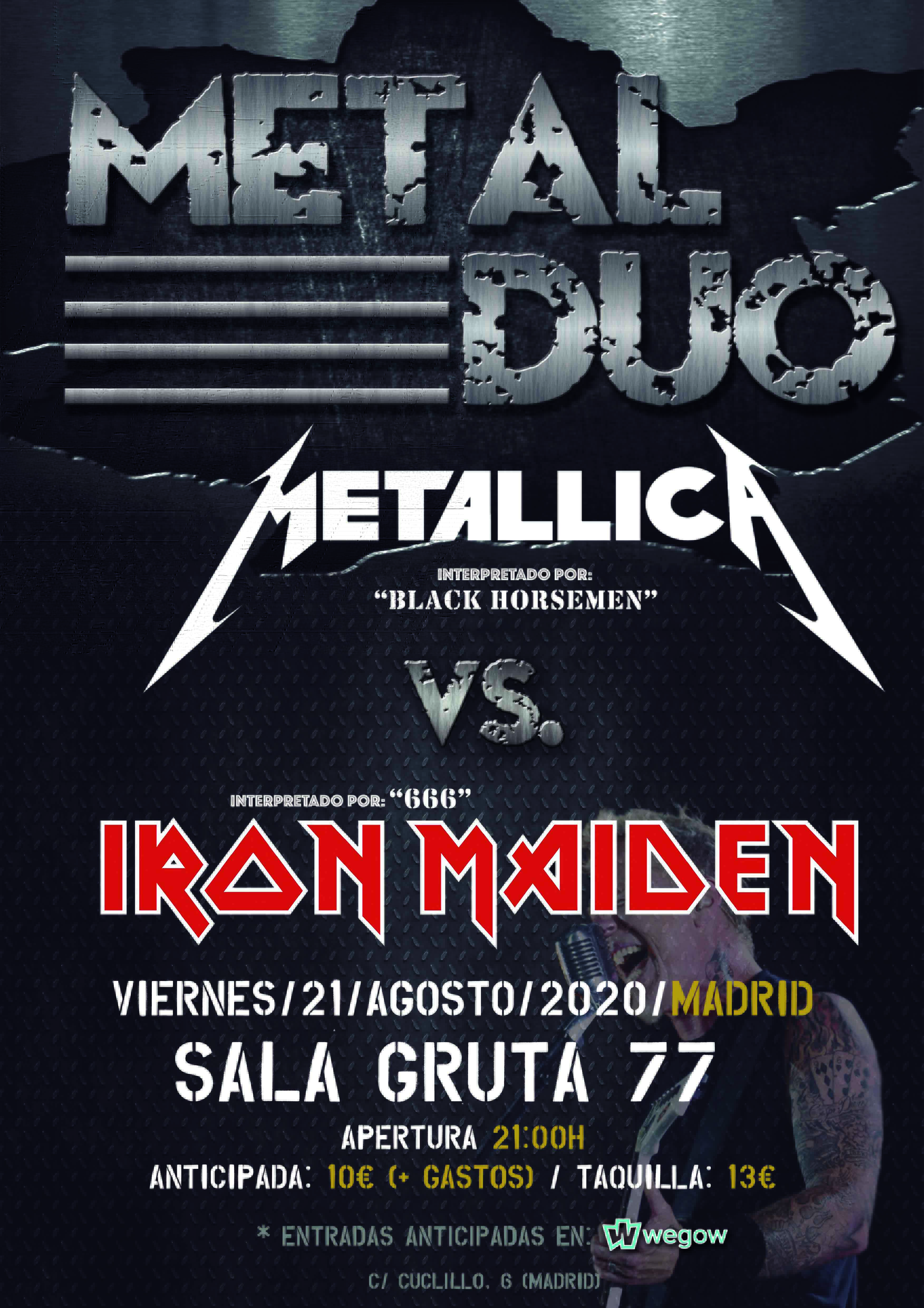 Fotografía promocional de METAL DUO - Metallica Vs. Iron Maiden (Madrid)
