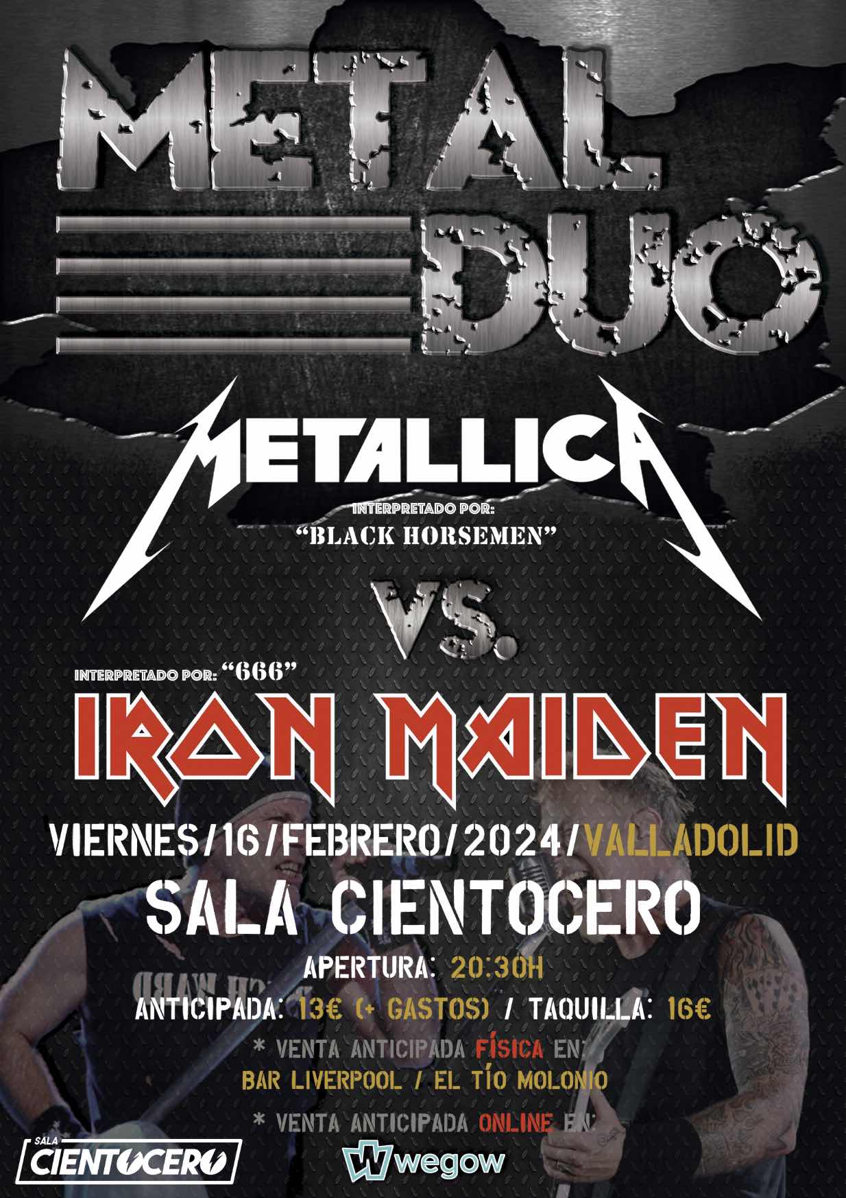 Fotografía promocional de METAL DUO - Metallica Vs. Iron Maiden (Valladolid)