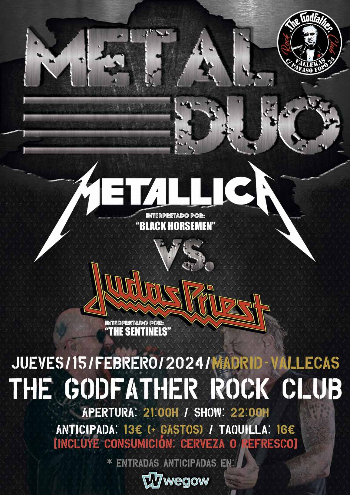 Fotografía promocional de METAL DUO - Metallica Vs. Judas Priest (Madrid-Vallecas)