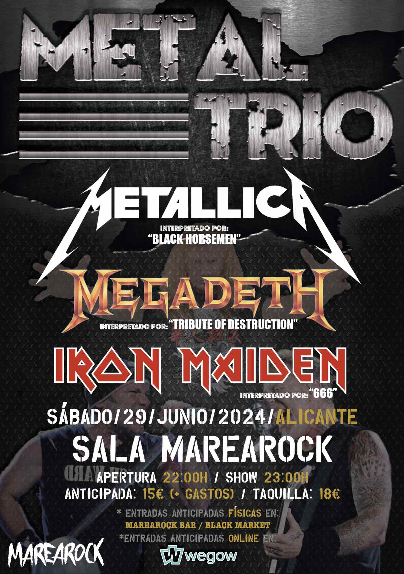 Fotografía promocional de METAL TRIO - Iron Maiden, Megadeth & Metallica (Alicante)
