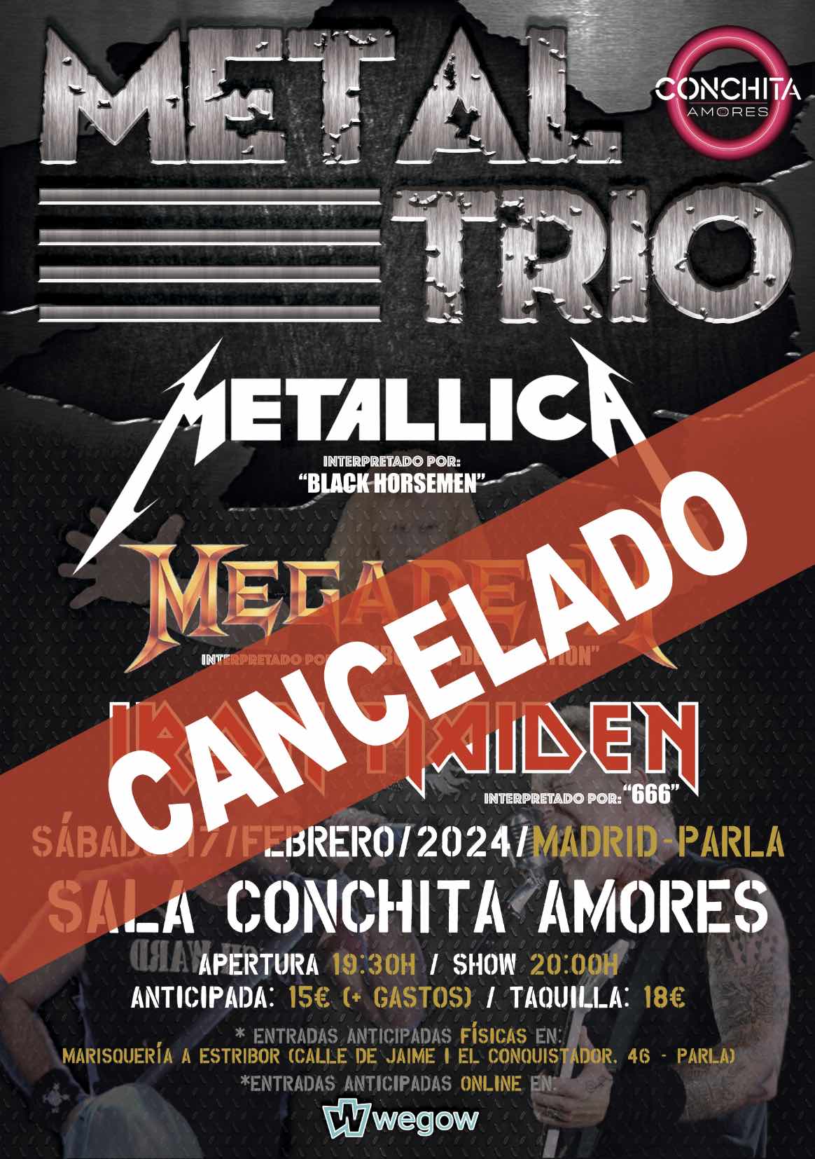 Fotografía promocional de METAL TRIO - Iron Maiden, Megadeth & Metallica (Madrid-Parla)