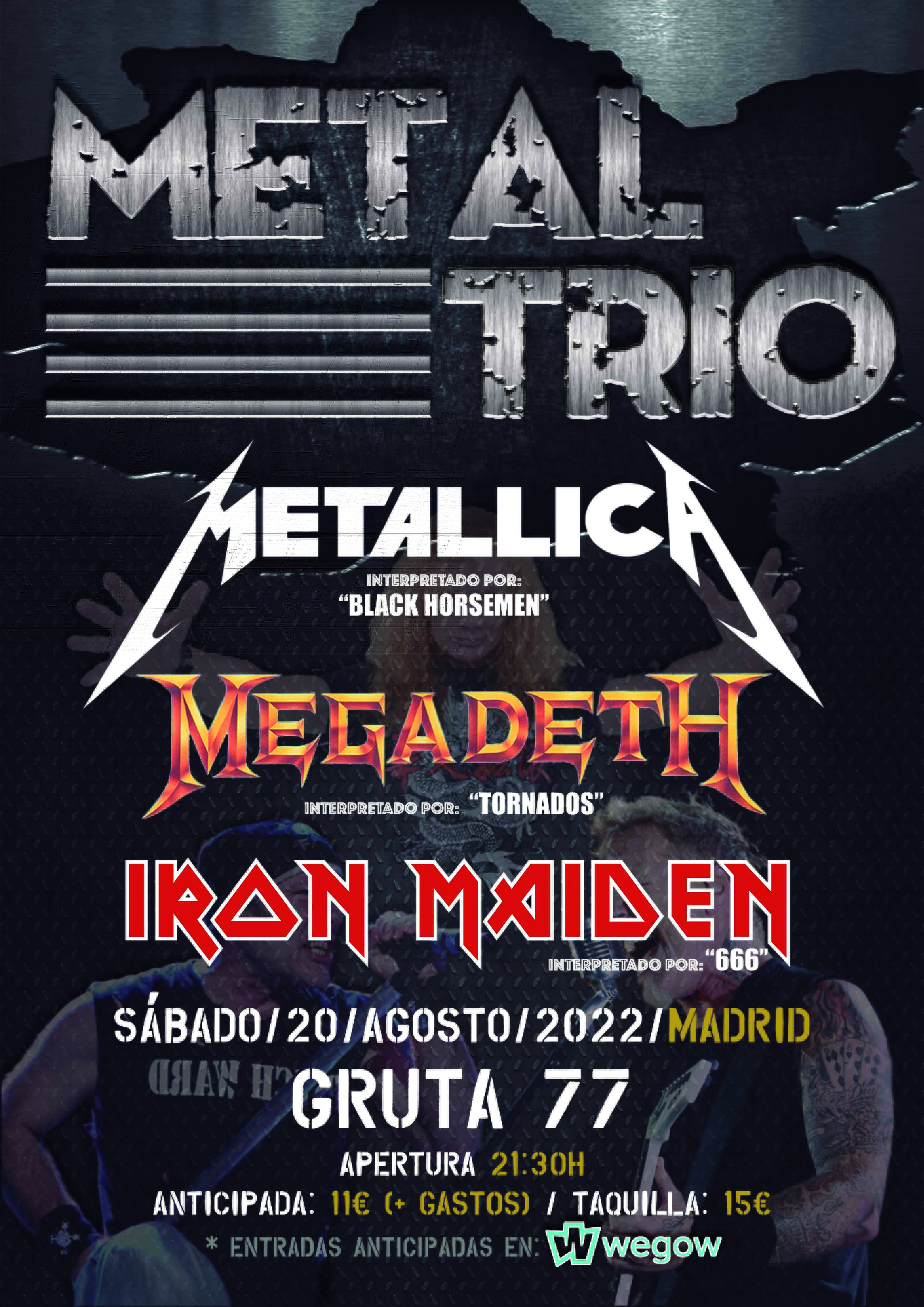 Fotografía promocional de METAL TRIO - Iron Maiden, Megadeth & Metallica (Madrid)