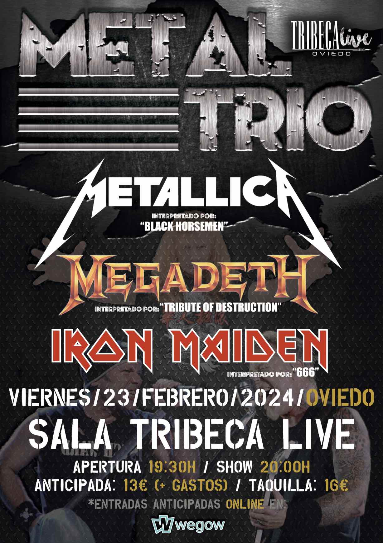 Fotografía promocional de METAL TRIO - Iron Maiden, Megadeth & Metallica (Oviedo)