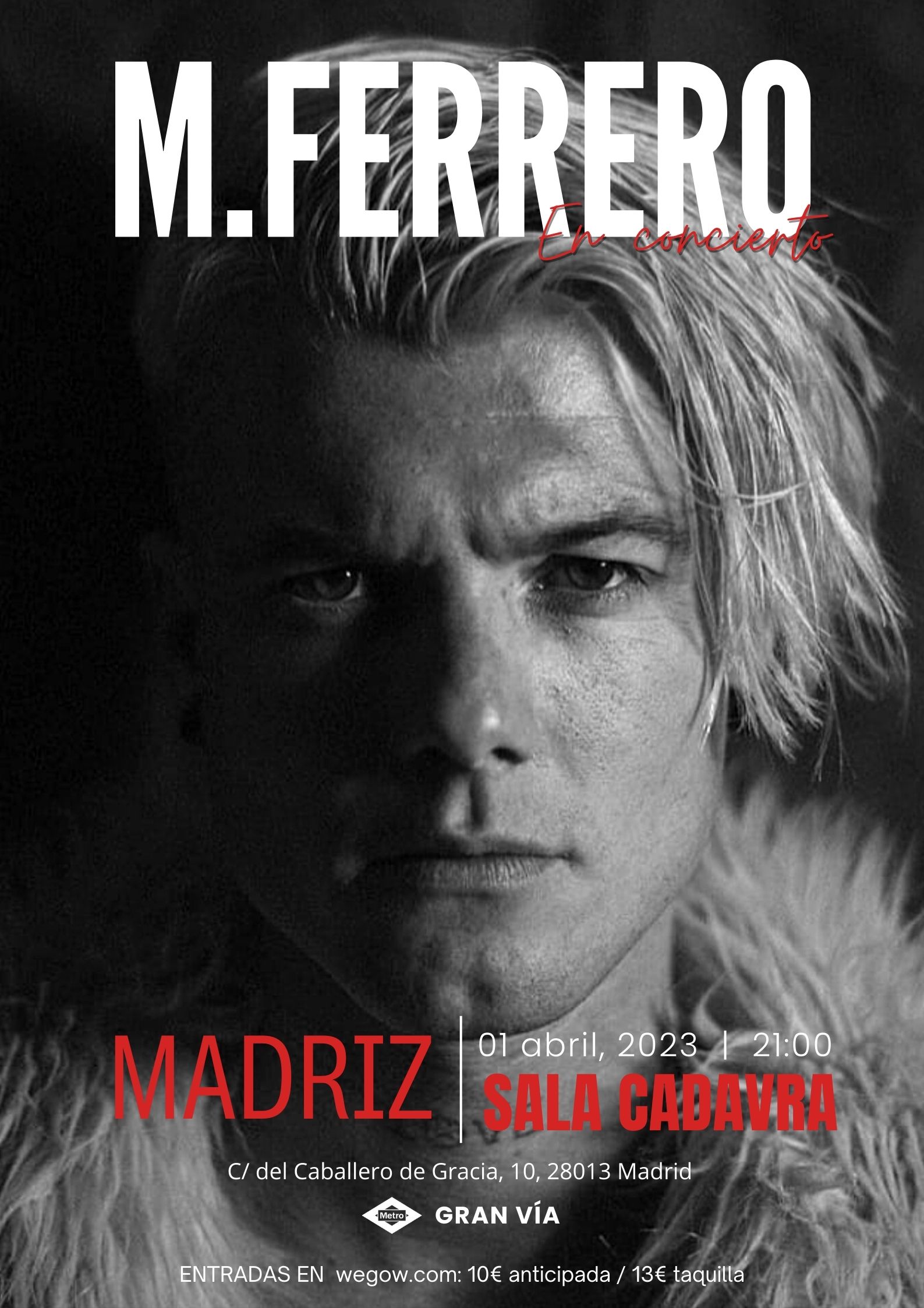 Fotografía promocional de M.Ferrero en Madrid
