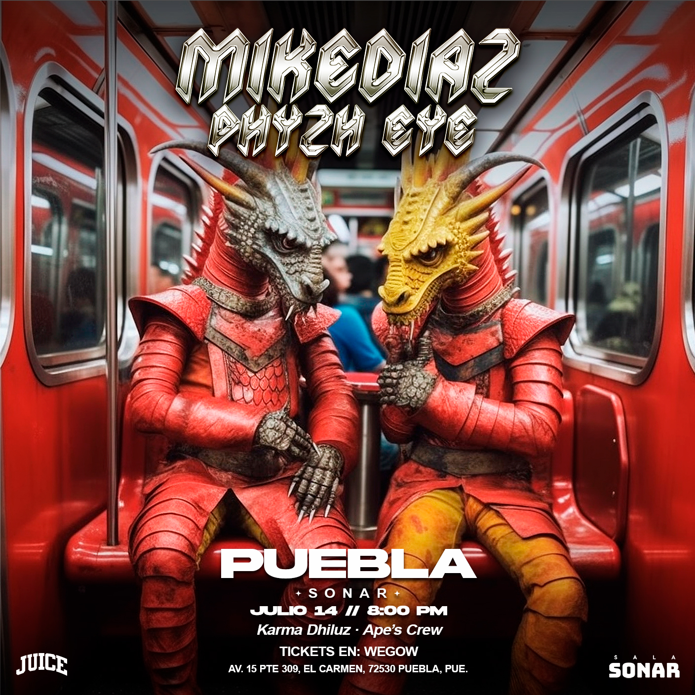 Fotografía promocional de MIKE DIAZ Y PHYZH EYE en PUEBLA