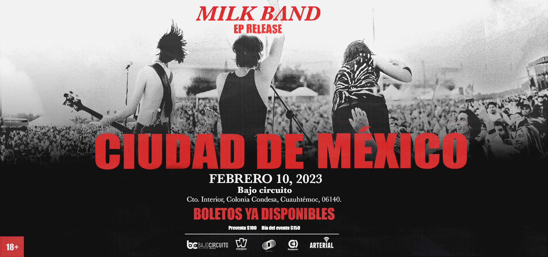 Fotografia promocional de MILK Band EP Release en Bajo Circuito.
