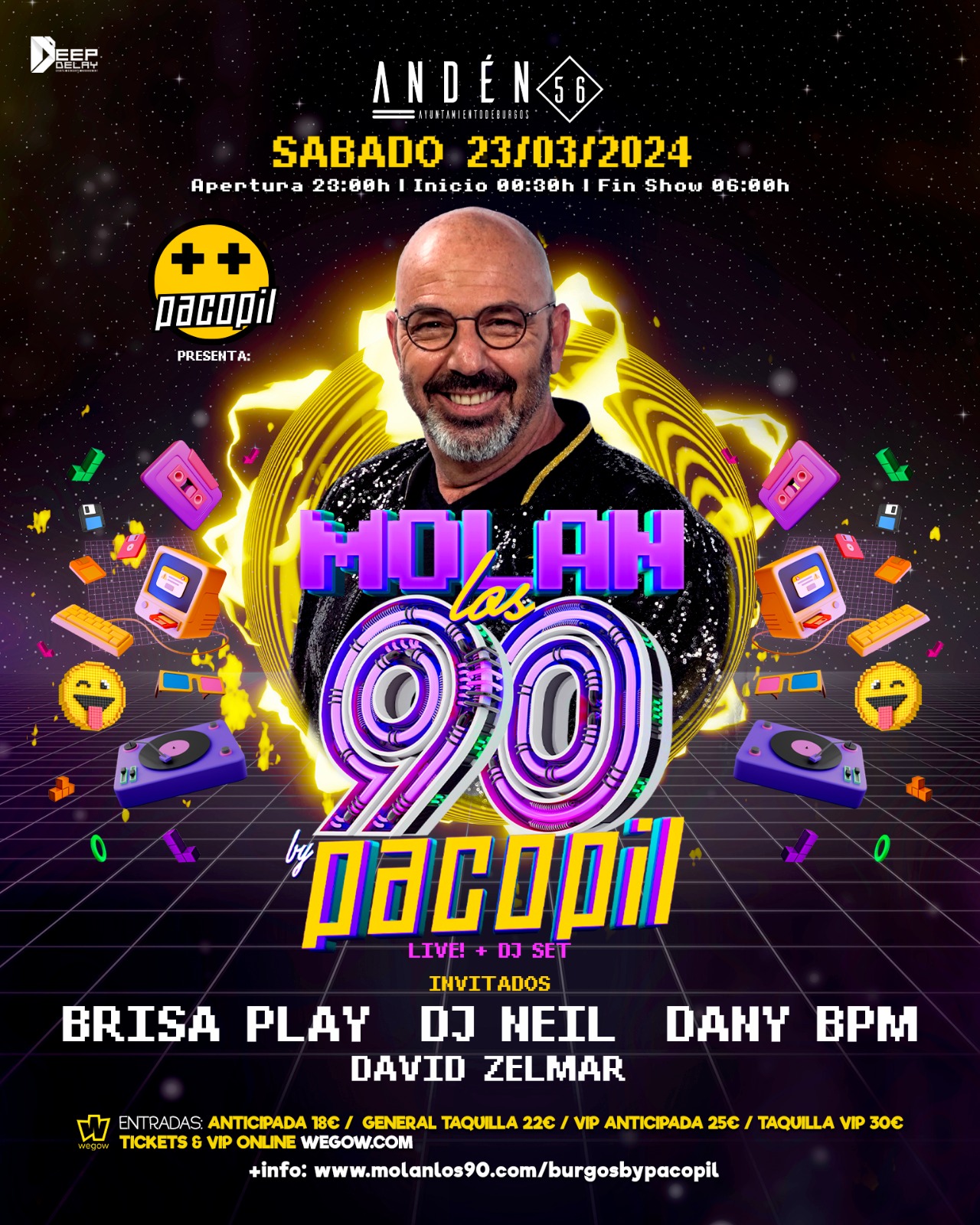 Fotografía promocional de Molan los 90 Burgos by Paco Pil