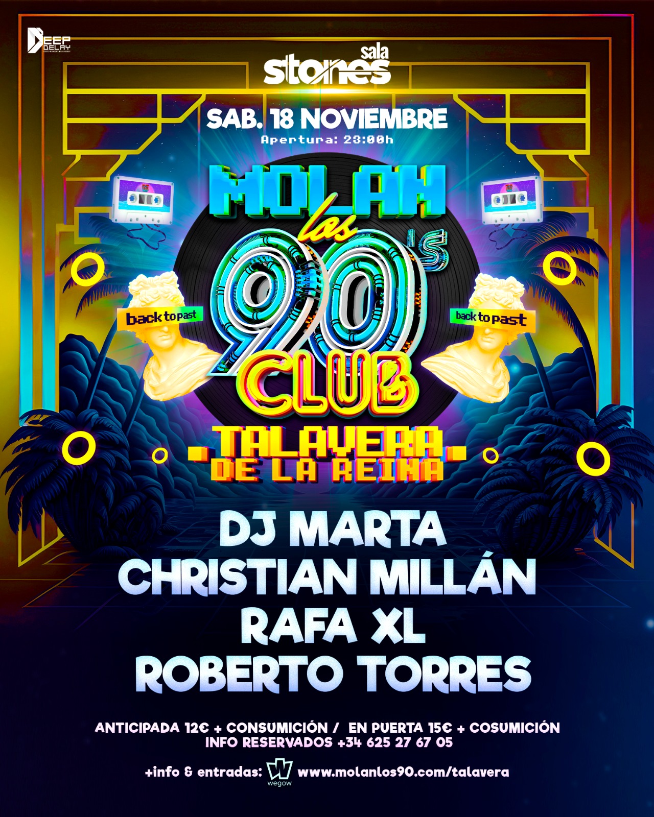 Fotografía promocional de Molan los 90 / Sala Stones/ 18 de Noviembre