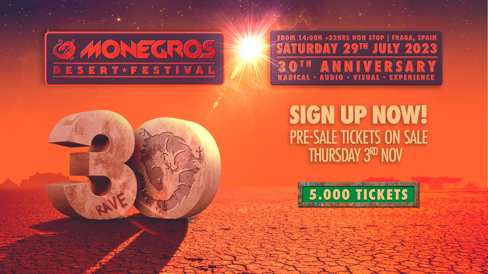 Promofoto von Monegros Desert Festival 2023.