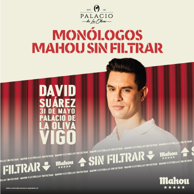 Fotografía promocional de Monólogos Mahou Sin Filtrar - David Suárez en Vigo