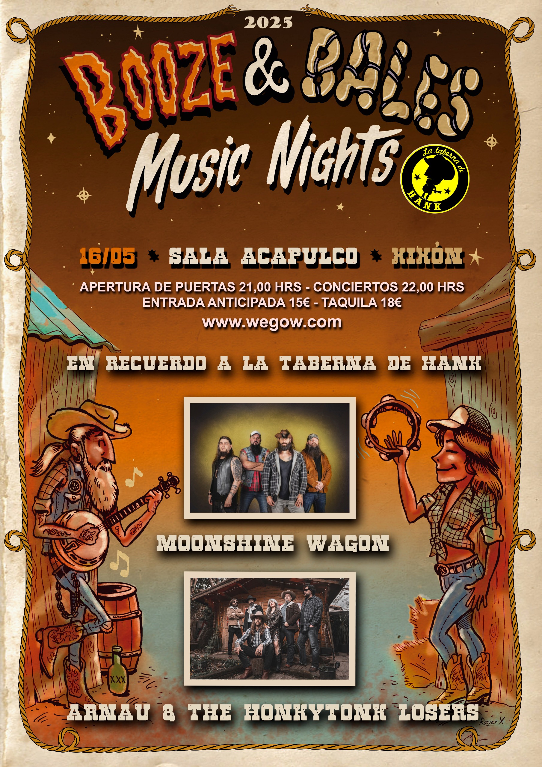 Fotografía promocional de Moonshine Wagon + Arnau And The Honky Tonk Losers