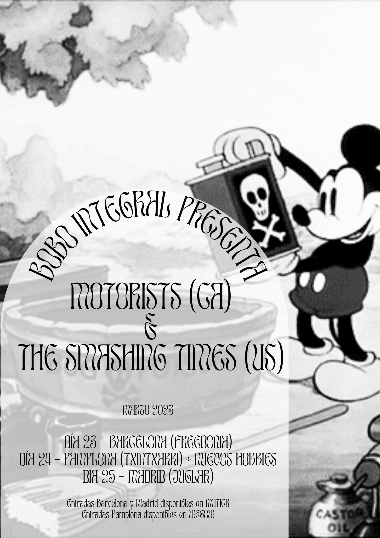 Fotografía promocional de Motorists (CAN) + The Smashing Times (USA) + Nuevos Hobbies