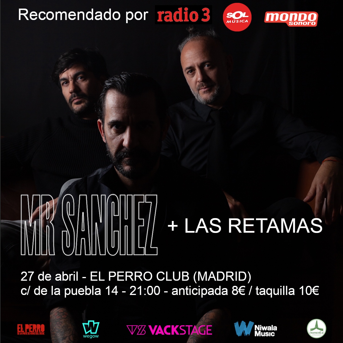 Promotional photograph of Mr Sanchez + Las Retamas.