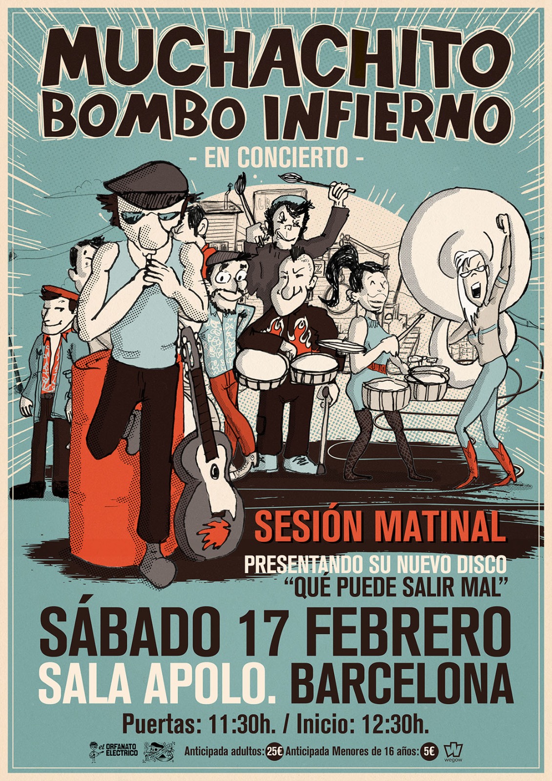 Fotografía promocional de Muchachito Bombo Infierno en Barcelona