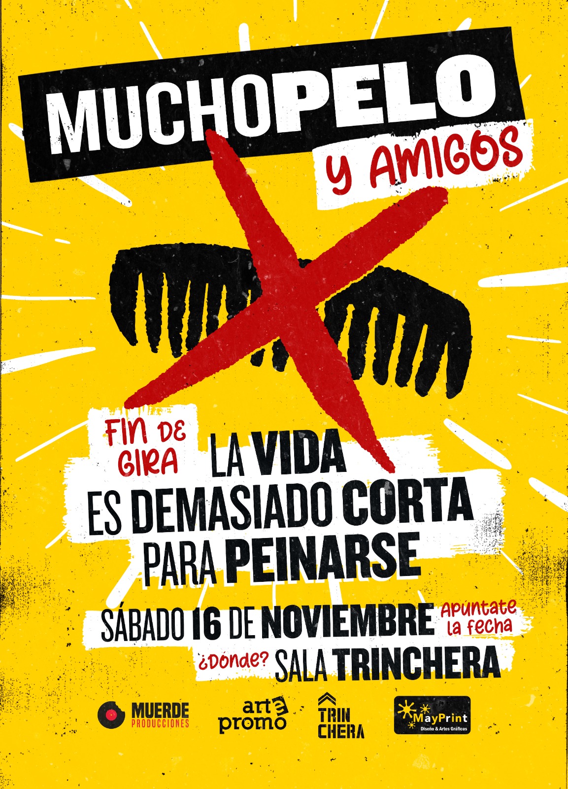 Fotografía promocional de MUCHOPELO y amigos en Málaga