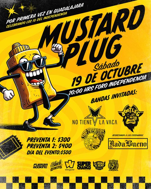 Fotografía promocional de Mustard Plug Décimo Aniversario Foro Independencia