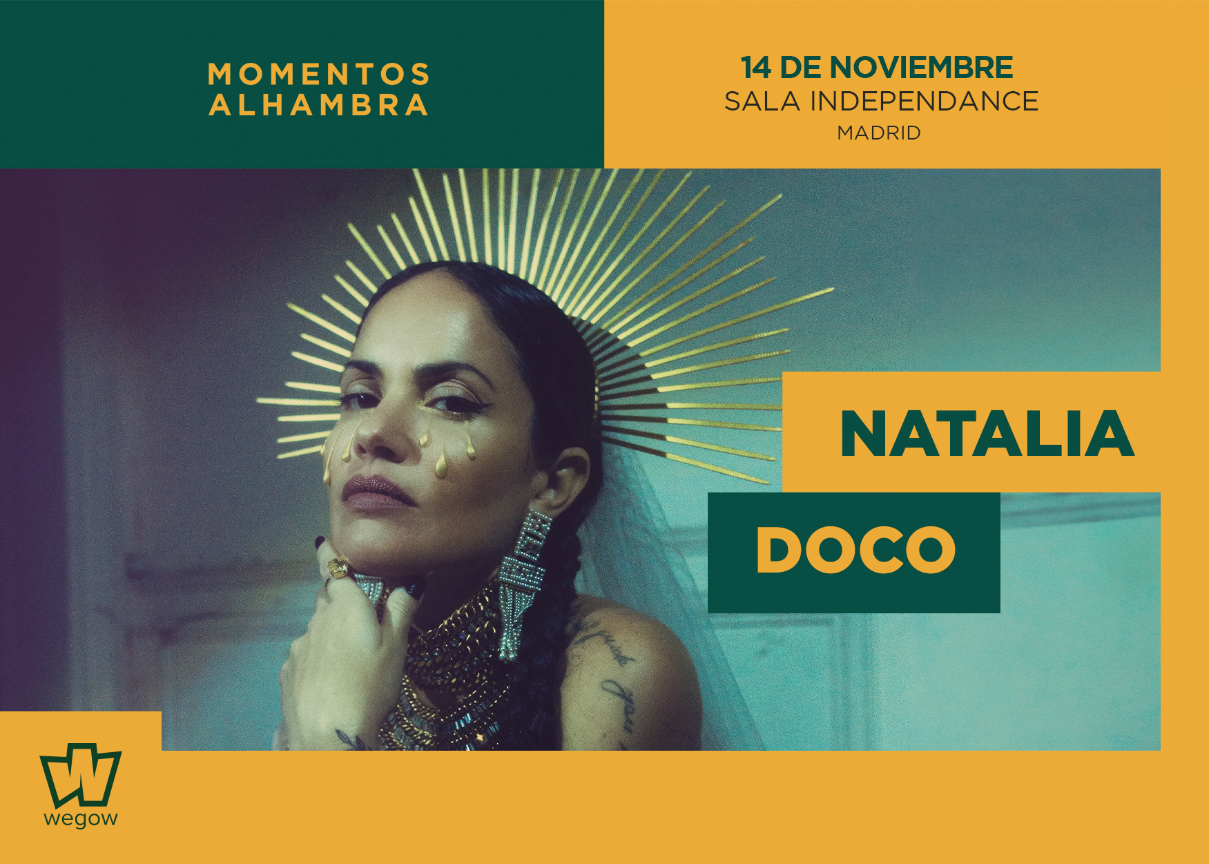 Fotografía promocional de Natalia Doco en Madrid | Momentos Alhambra