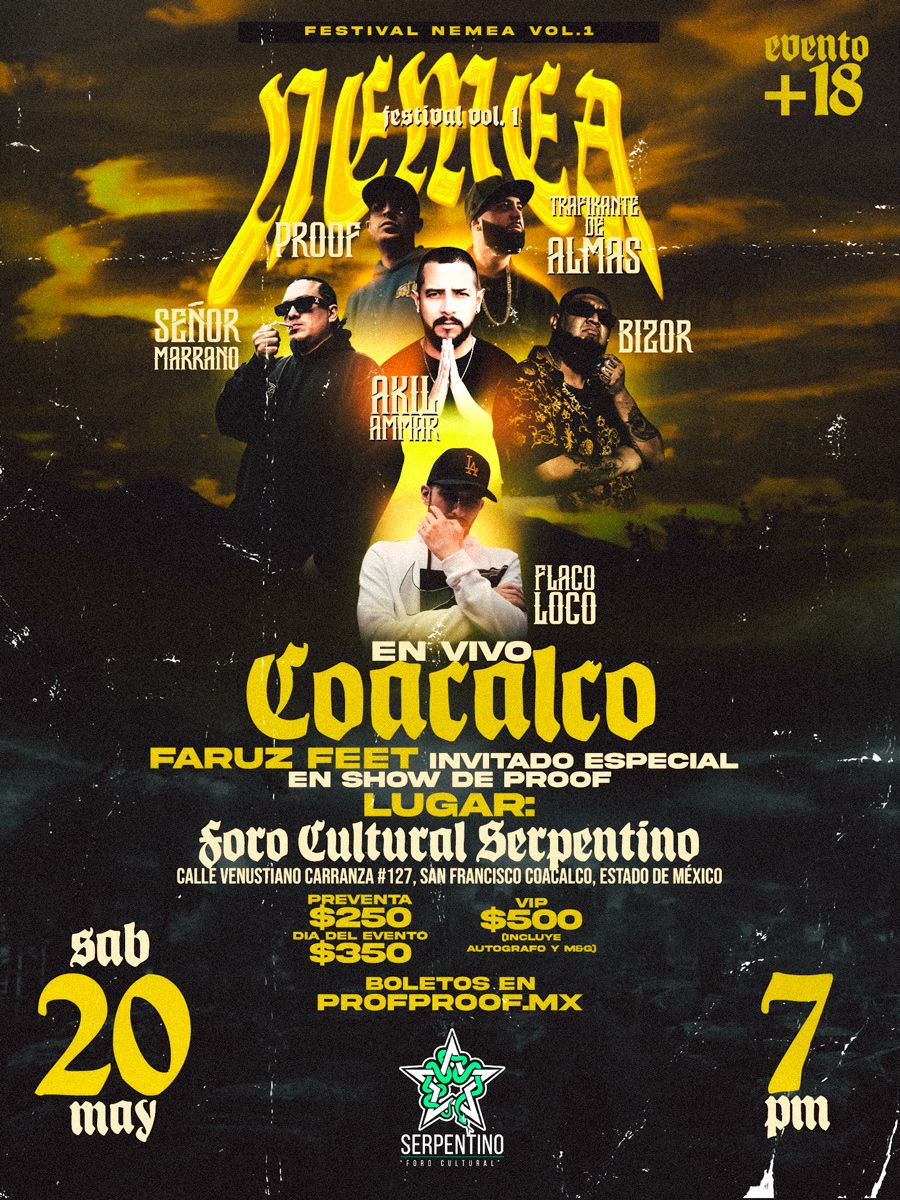 Fotografía promocional de Nemea Festival Vol. 1 Coacalco
