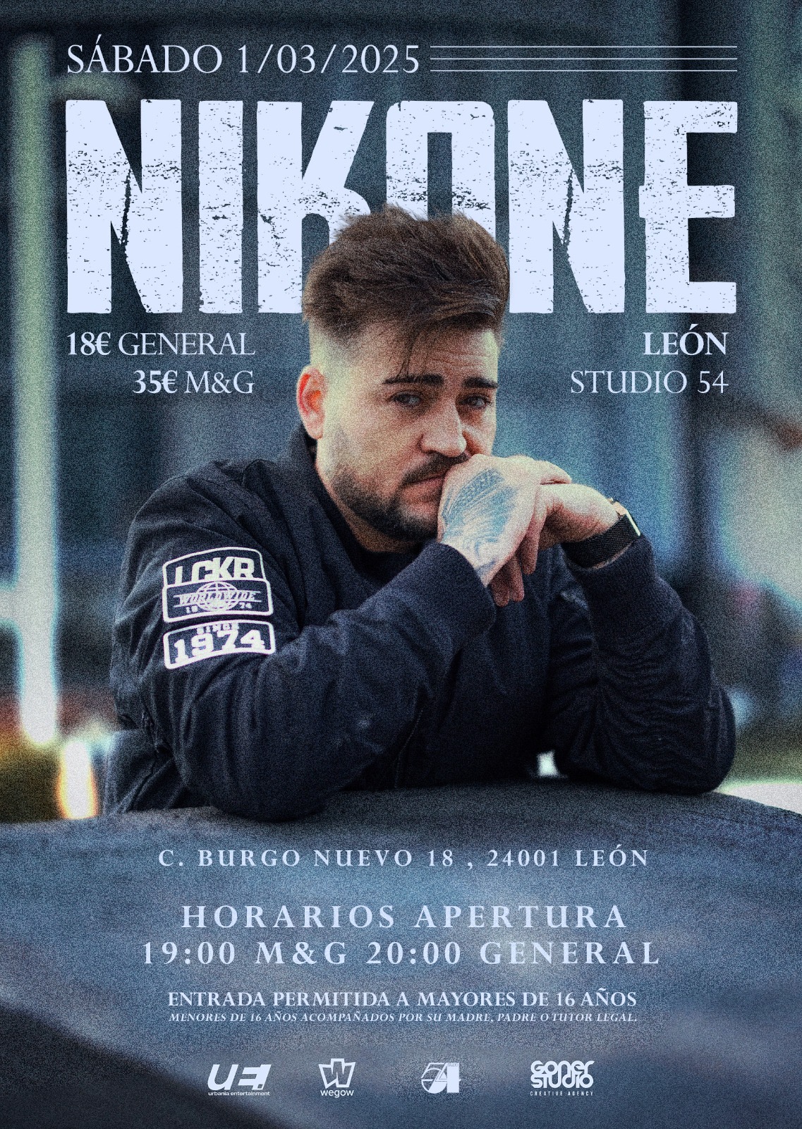 Fotografía promocional de Nikone en León | Sala Studio 54
