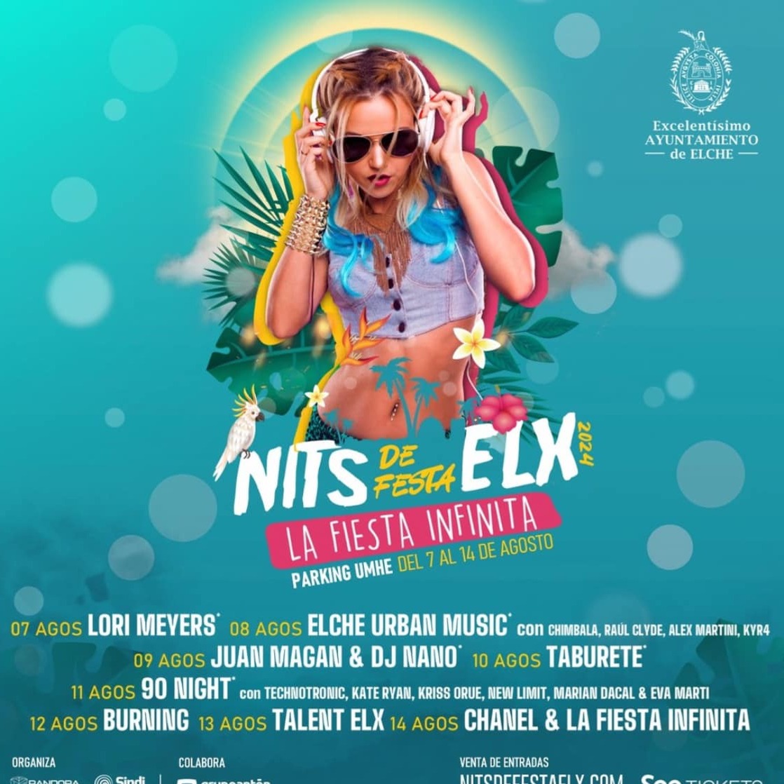 Promotional photograph of Nits de Festa Elx 2024.