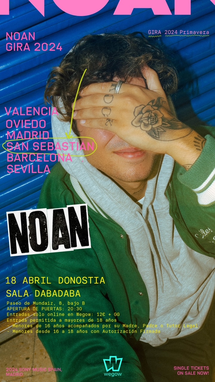 Fotografía promocional de Noan en concierto en San Sebastian