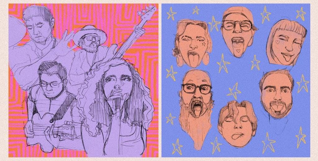 Fotografía promocional de noche de folk magico - Sam Langridge & Lengua de Mapa