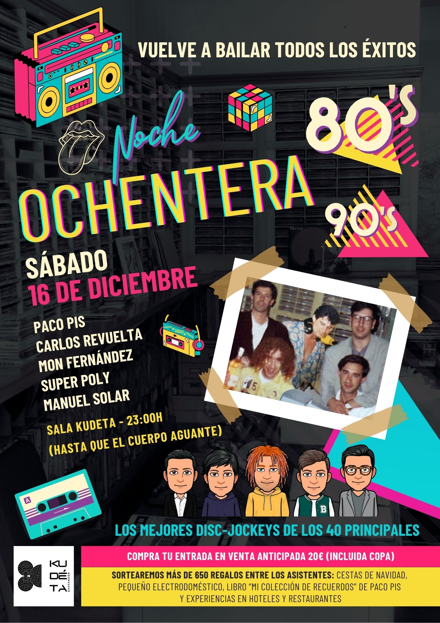 Fotografía promocional de Noche Ochentera-Baila los éxitos de los 80 y 90
