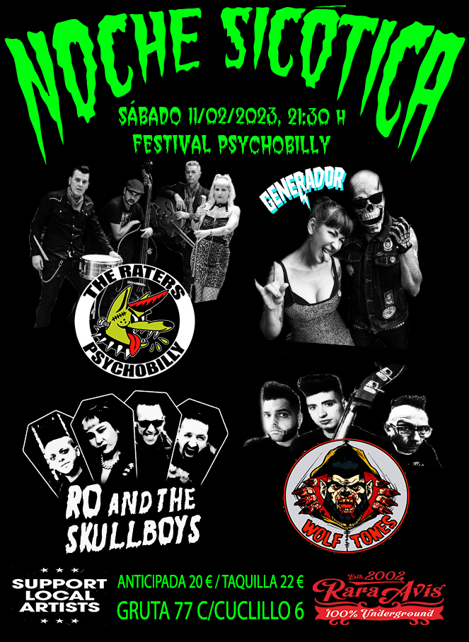 Fotografía promocional de Noche Sicótica - Festival Psychobilly