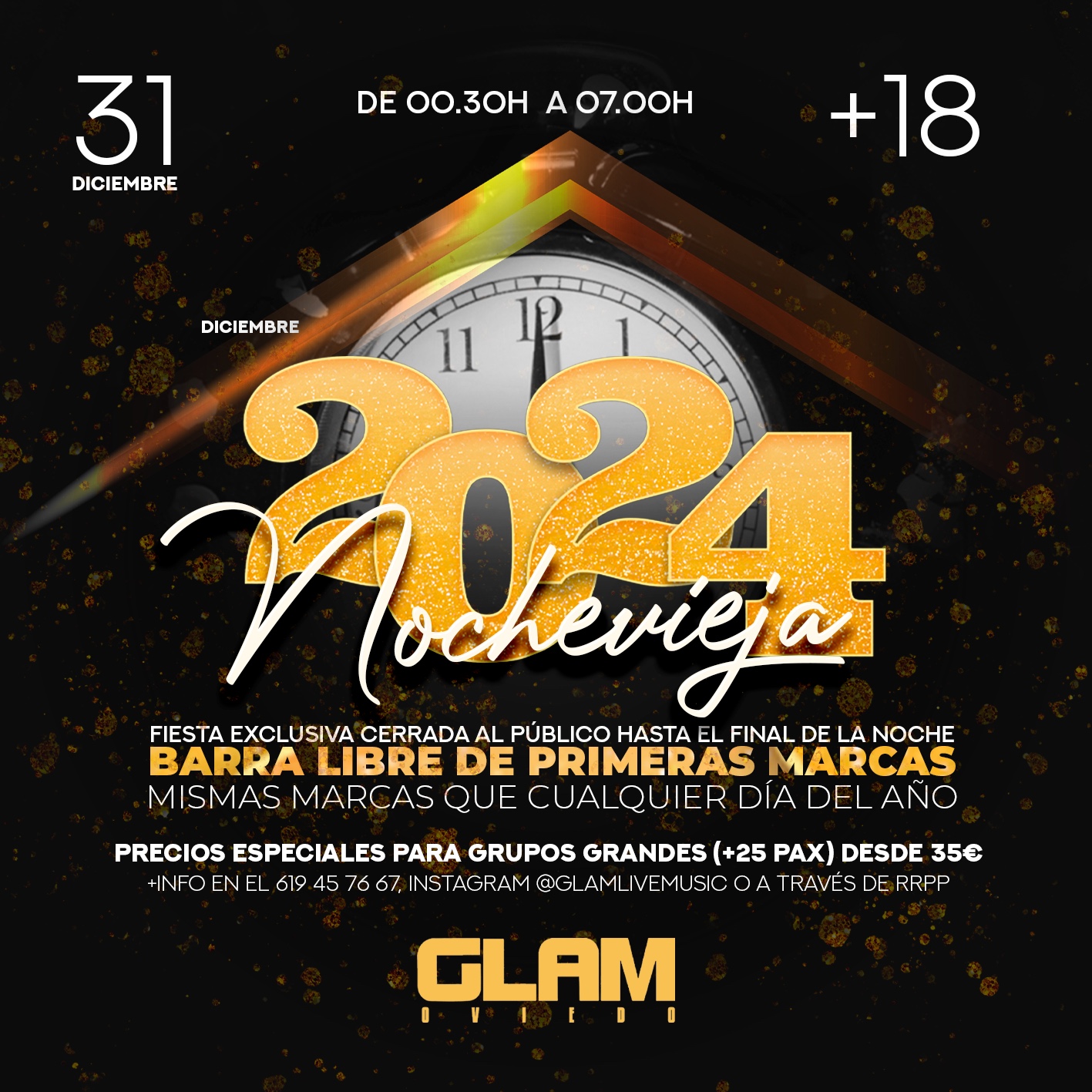 Photographie promotionnelle de Nochevieja 2024 en GLAM.