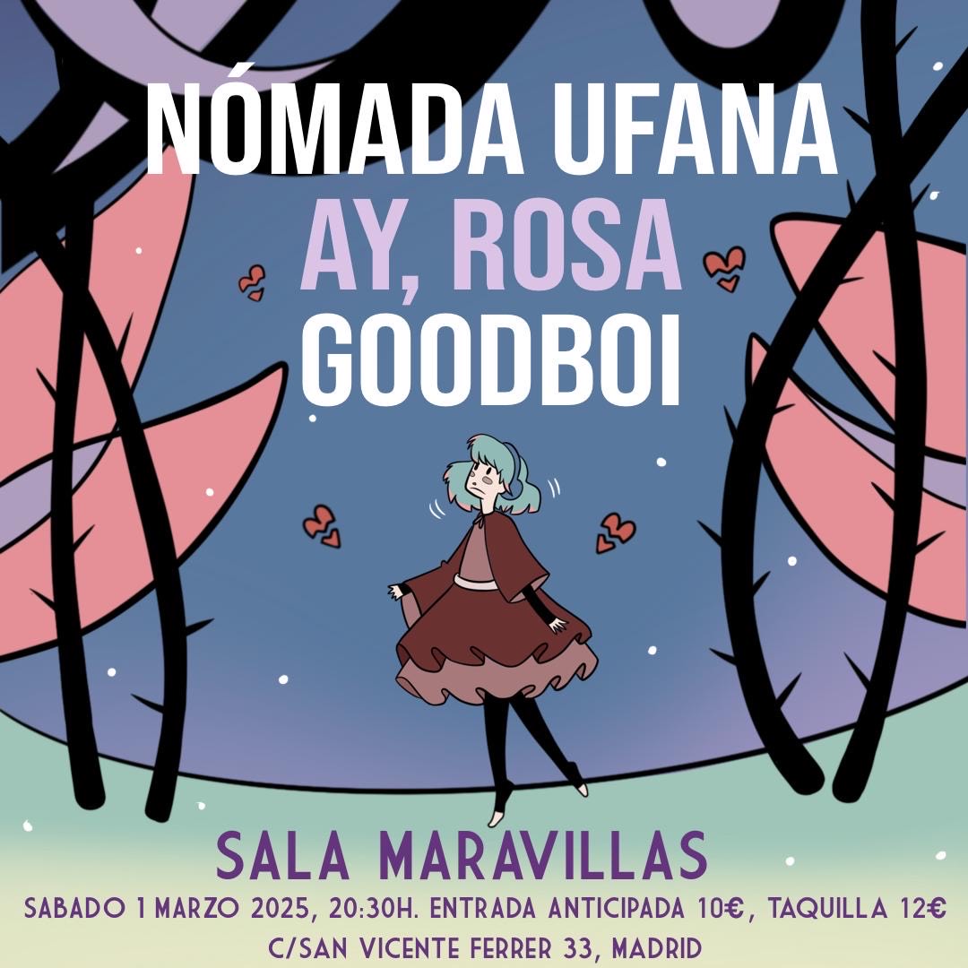 Fotografía promocional de Nómada Ufana + Ay, Rosa + goodboi en Maravillas