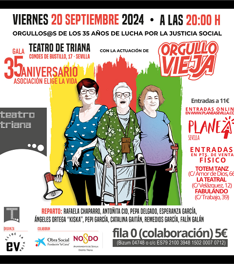 Fotografía promocional de Orgullo vieja - elige la vida