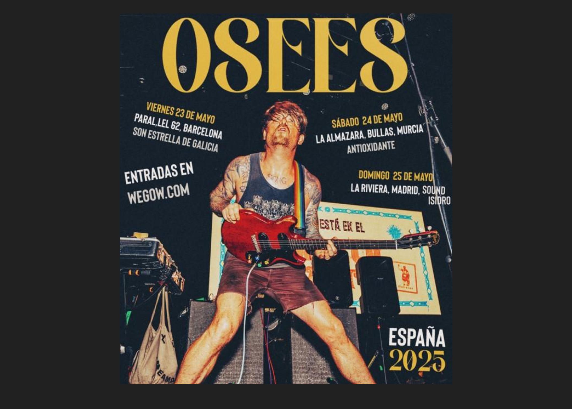 Promotional photograph of Osees en Madrid.