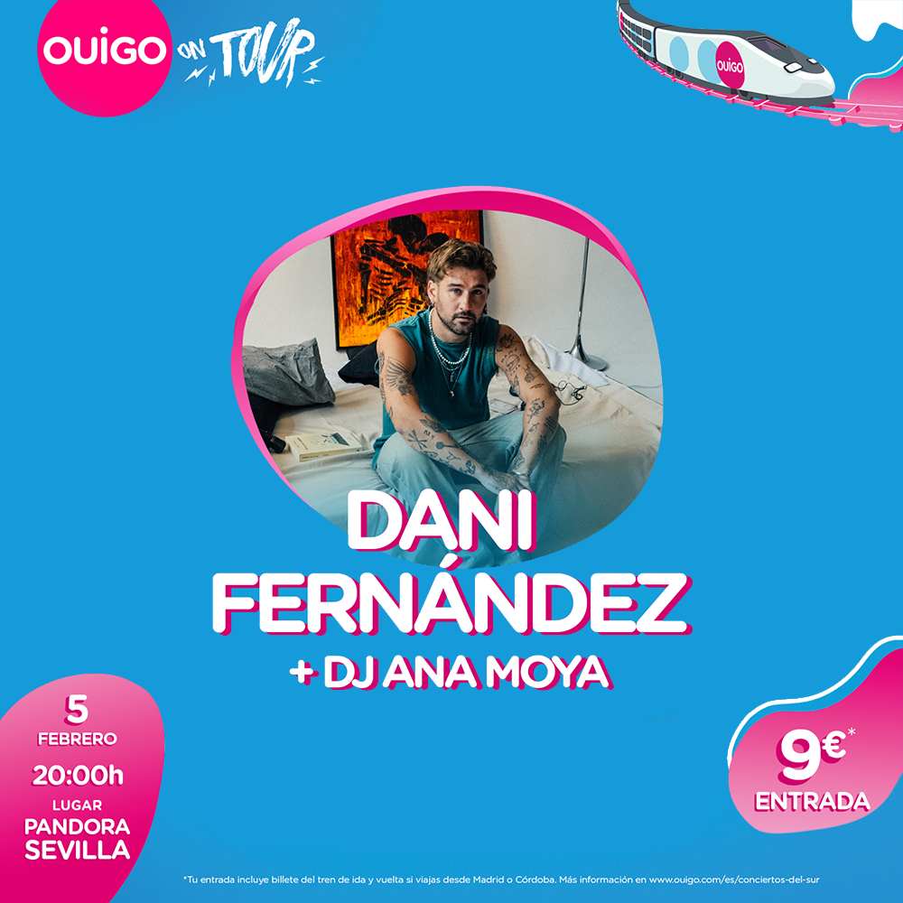 Fotografía promocional de OUIGO ON TOUR: Sevilla | entrada concierto + billete de tren desde Madrid