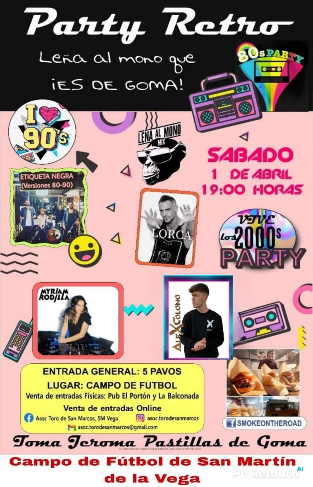 Fotografía promocional de PARTY RETRO 80-90-00