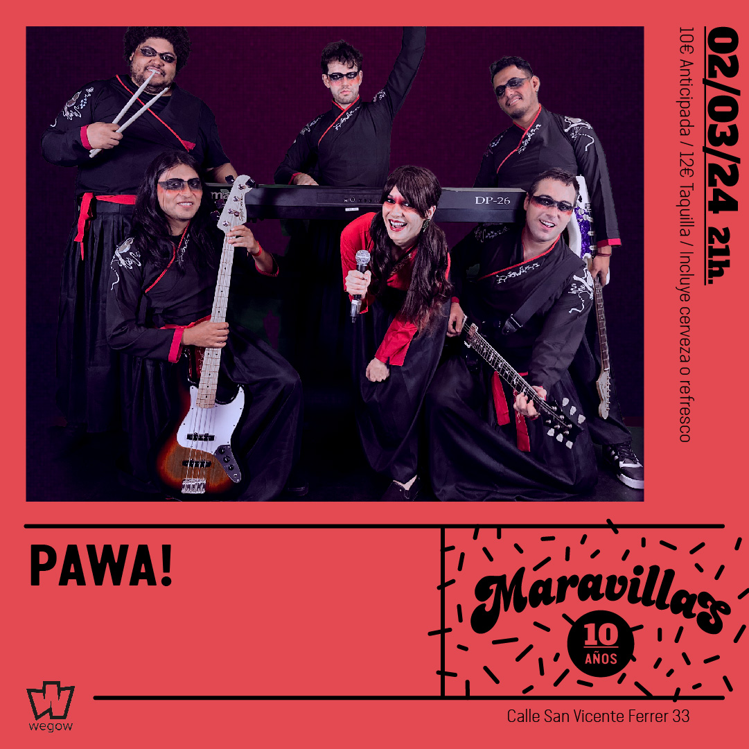 Fotografía promocional de PAWA! en Maravillas Club