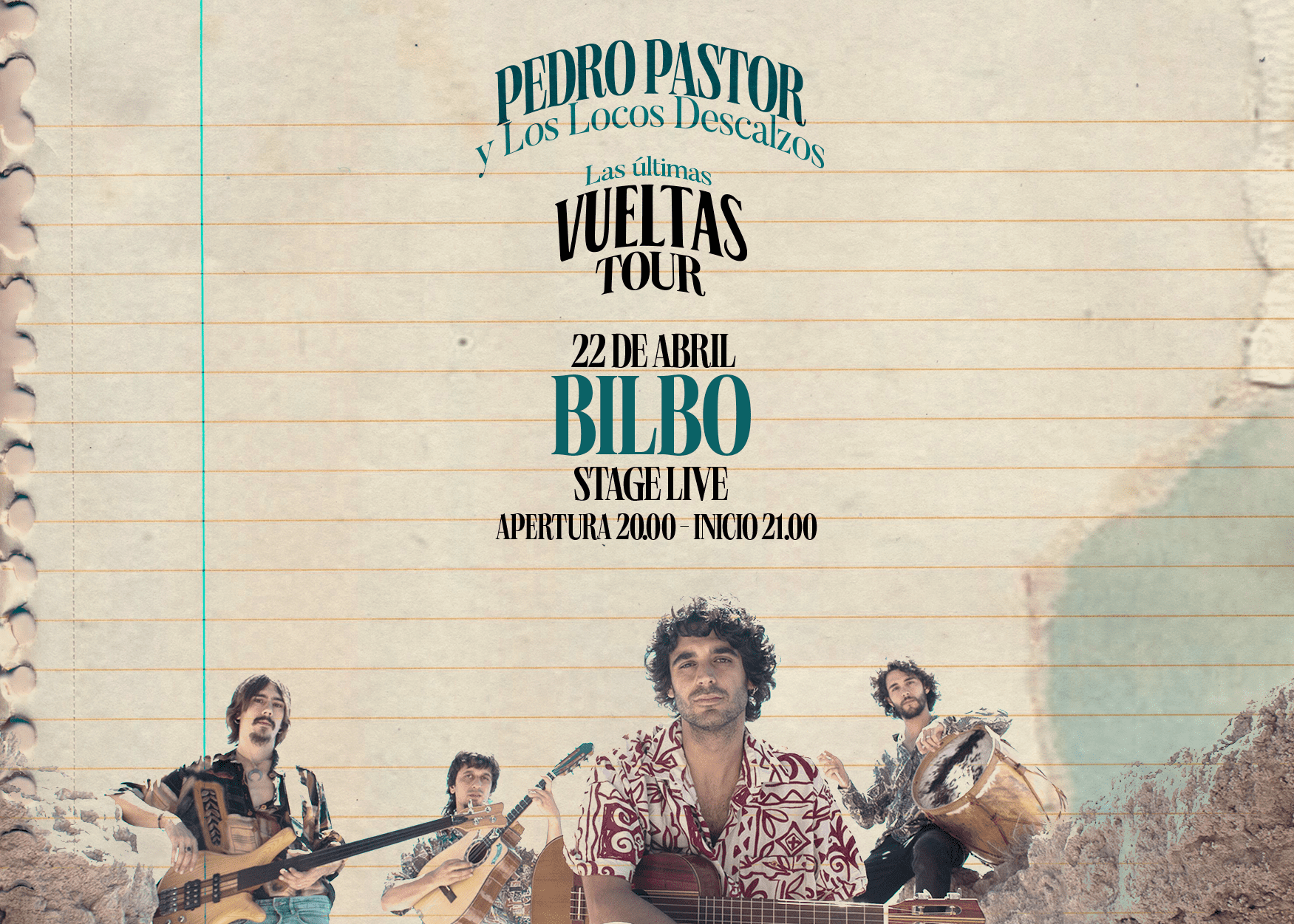 Fotografía promocional de Pedro Pastor Bilbao ''Las Últimas Vueltas'' Tour