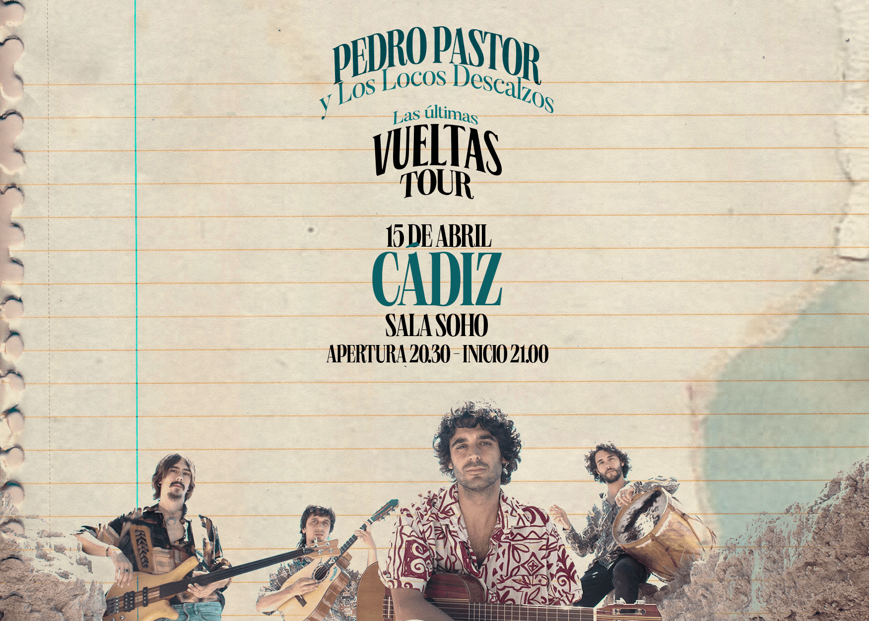 Fotografía promocional de Pedro Pastor Cádiz ''Las Últimas Vueltas' Tour