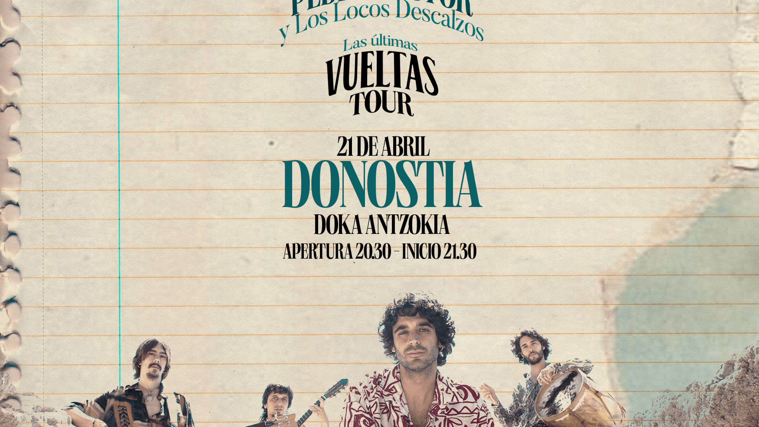 Fotografía promocional de Pedro Pastor Donostia ''Las Últimas Vueltas'' Tour