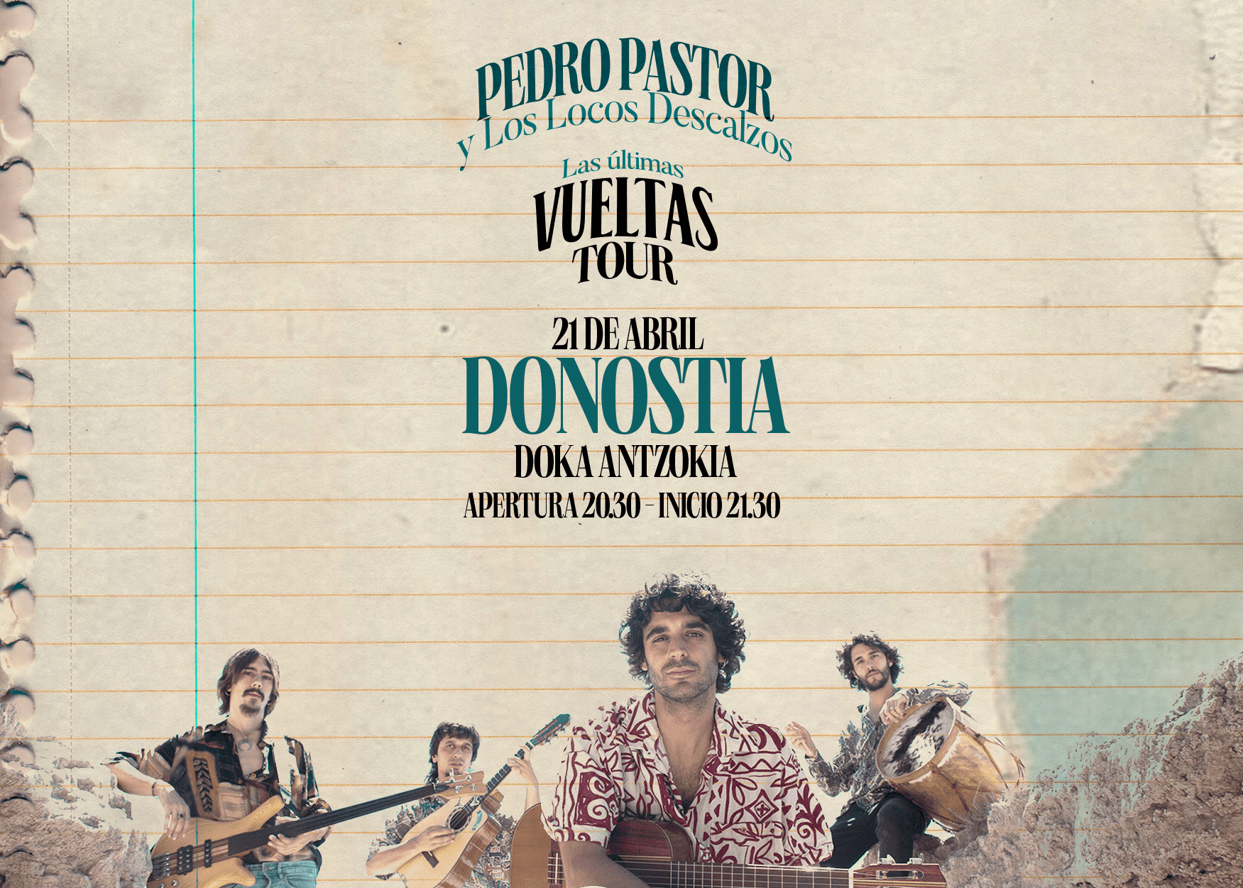 Fotografía promocional de Pedro Pastor Donostia ''Las Últimas Vueltas'' Tour