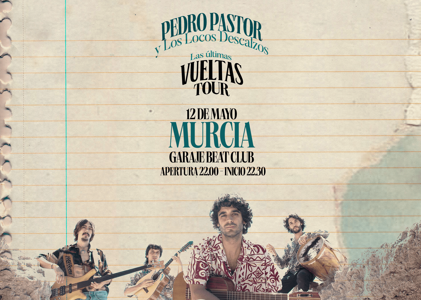 Fotografía promocional de Pedro Pastor Murcia ''Las Últimas Vueltas'' Tour
