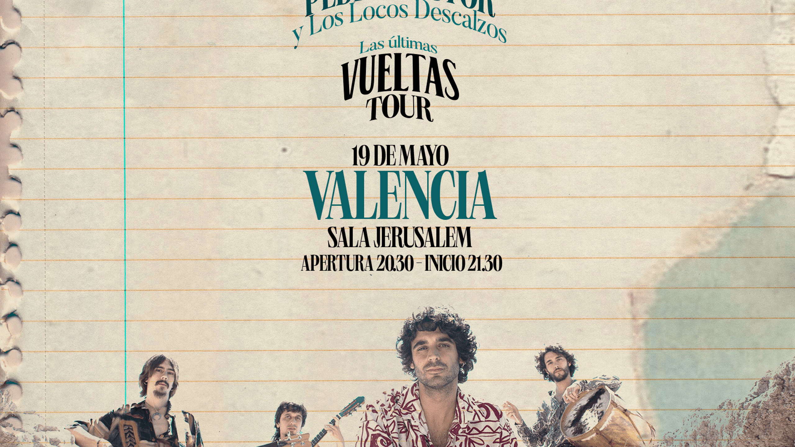 Fotografía promocional de Pedro Pastor Valencia ''Las Últimas Vueltas'' Tour