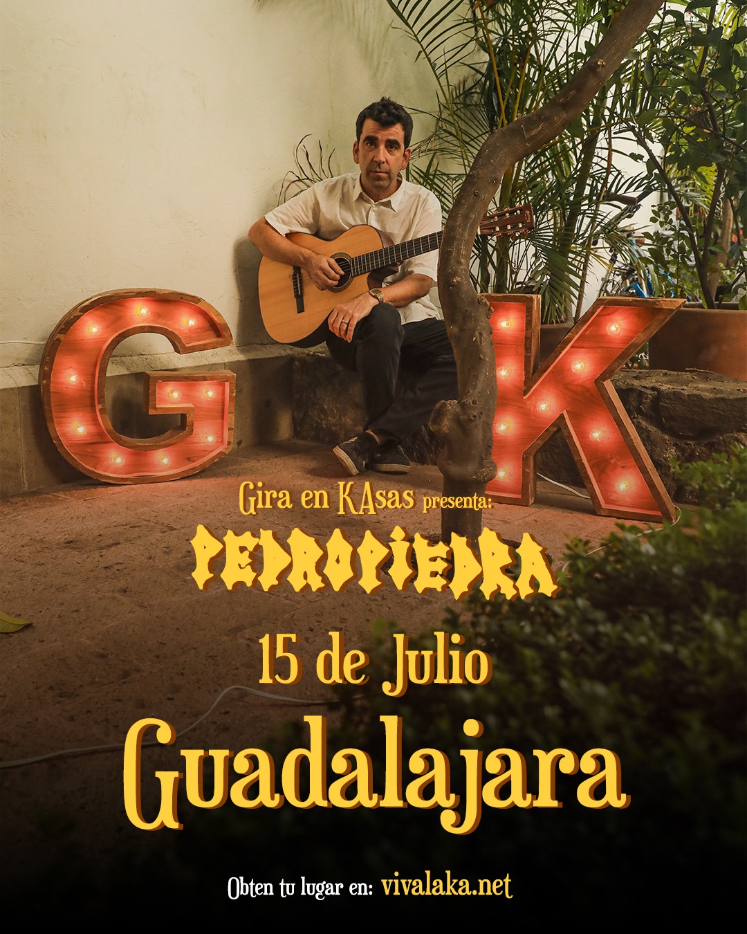 Fotografía promocional de Pedro Piedra Gira en KAsas Guadalajara