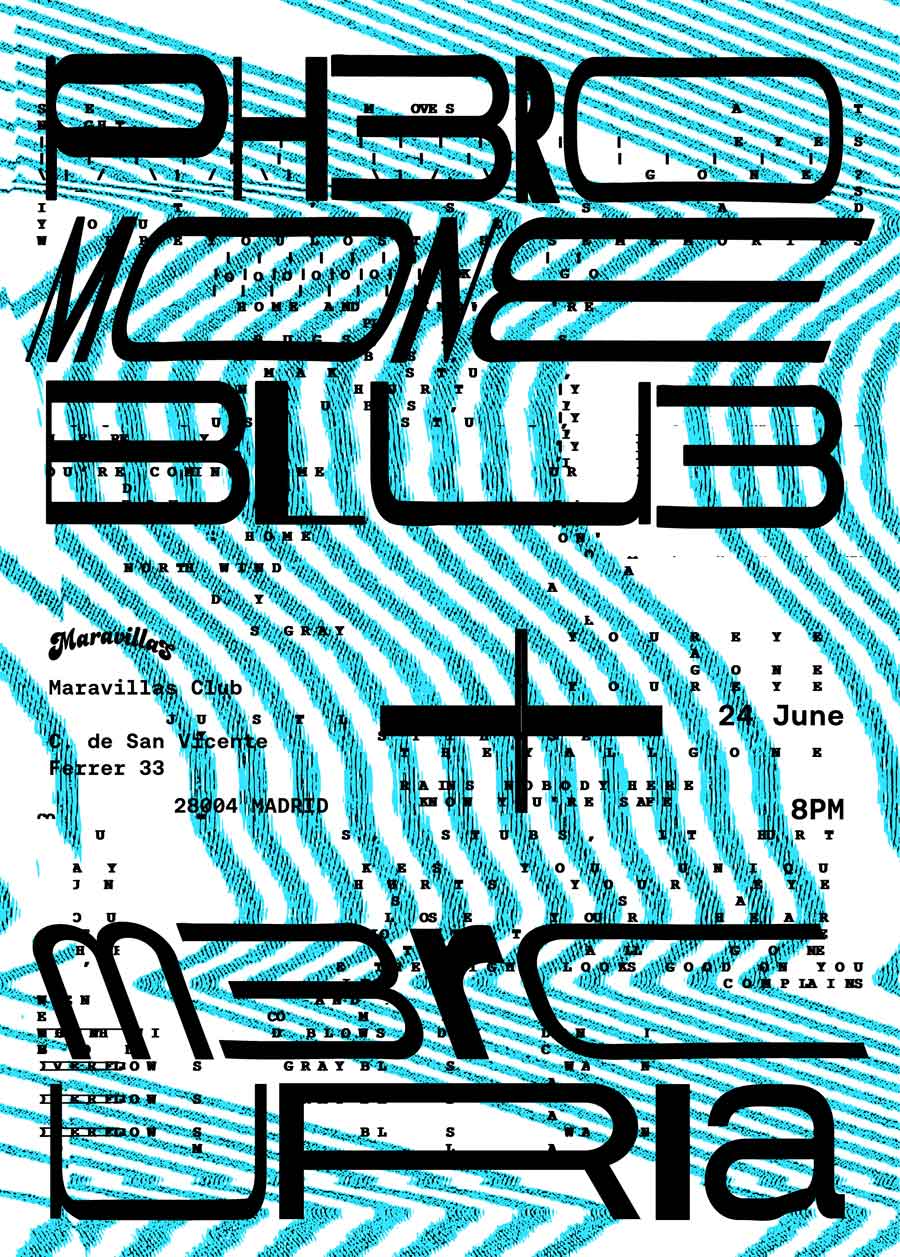 Promofoto von Pheromone Blue + Mercuria en Maravillas Club.