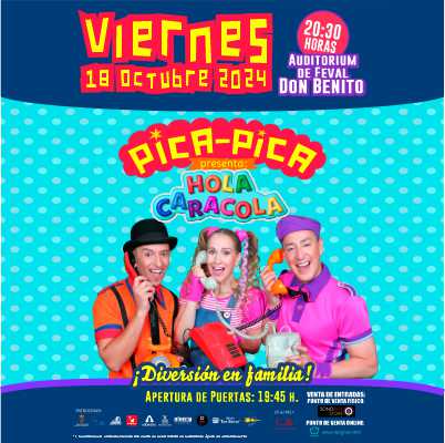 Fotografía promocional de PICA-PICA presenta "Hola Caracola" en Don Benito (Badajoz)