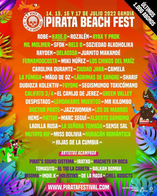 Fotografía promocional de Pirata Beach Fest 2022